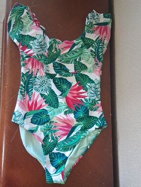 Matilda Jane Tropical Green And Pink One-Piece 🌺New With Tags!☀️